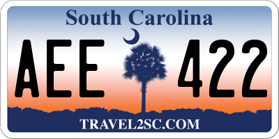 SC license plate AEE422
