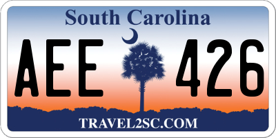 SC license plate AEE426