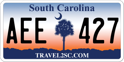 SC license plate AEE427