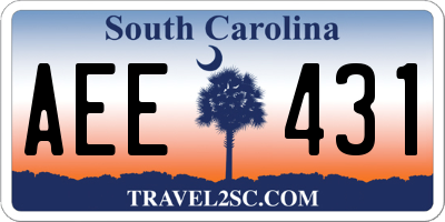 SC license plate AEE431