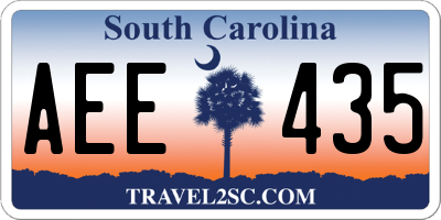 SC license plate AEE435