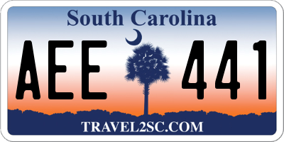 SC license plate AEE441