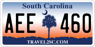 SC license plate AEE460