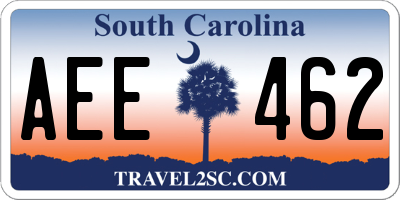 SC license plate AEE462