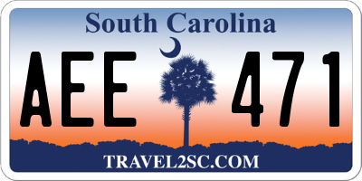 SC license plate AEE471