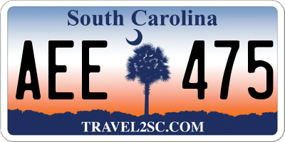 SC license plate AEE475