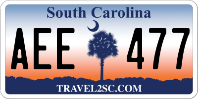 SC license plate AEE477