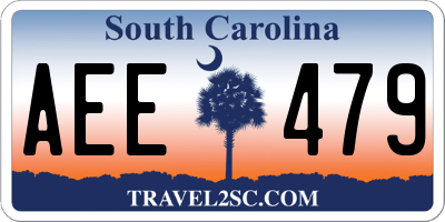SC license plate AEE479