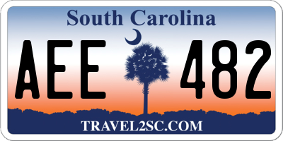 SC license plate AEE482