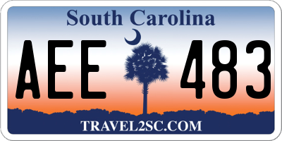 SC license plate AEE483