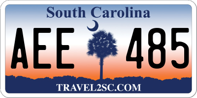 SC license plate AEE485