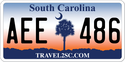 SC license plate AEE486