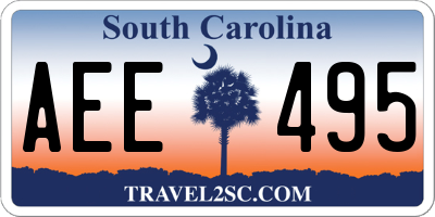 SC license plate AEE495