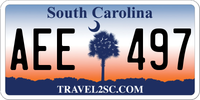 SC license plate AEE497