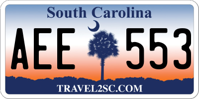 SC license plate AEE553