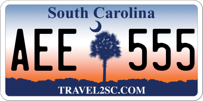 SC license plate AEE555