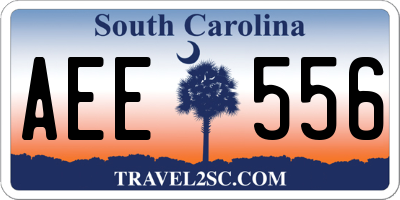 SC license plate AEE556