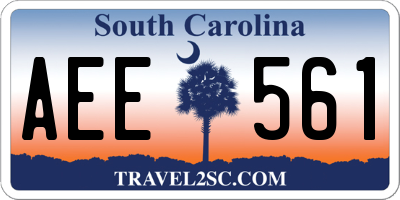 SC license plate AEE561