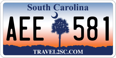 SC license plate AEE581