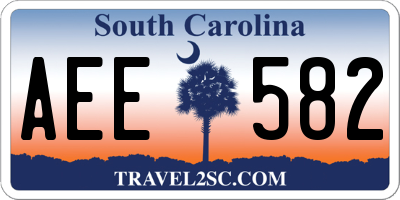 SC license plate AEE582