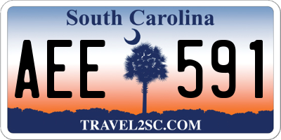 SC license plate AEE591
