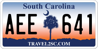 SC license plate AEE641