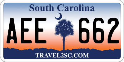 SC license plate AEE662