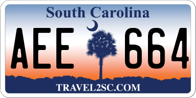 SC license plate AEE664