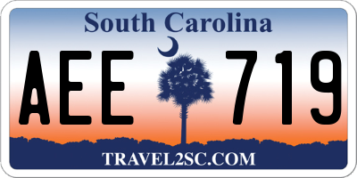 SC license plate AEE719