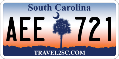 SC license plate AEE721
