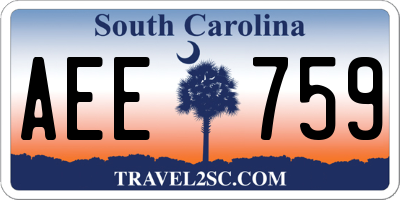 SC license plate AEE759