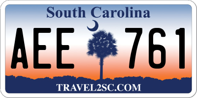 SC license plate AEE761