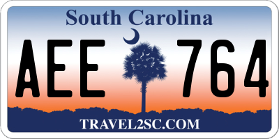 SC license plate AEE764
