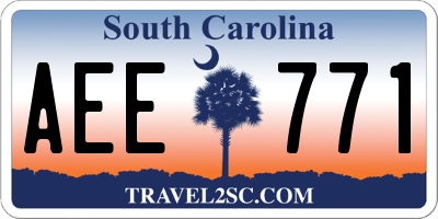 SC license plate AEE771