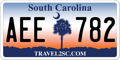 SC license plate AEE782