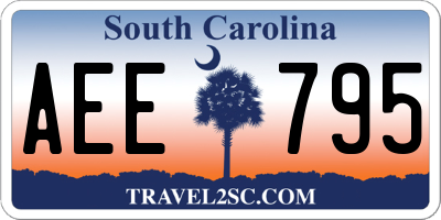 SC license plate AEE795