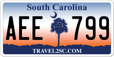 SC license plate AEE799