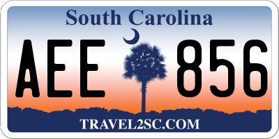 SC license plate AEE856