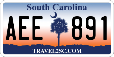 SC license plate AEE891