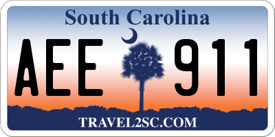SC license plate AEE911