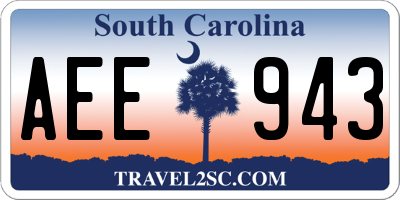 SC license plate AEE943