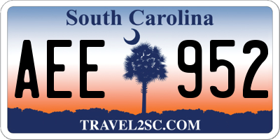 SC license plate AEE952