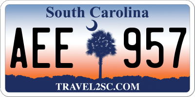 SC license plate AEE957