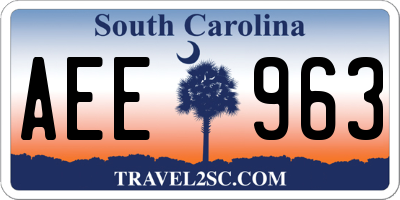 SC license plate AEE963