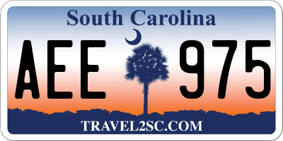 SC license plate AEE975