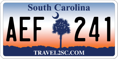 SC license plate AEF241