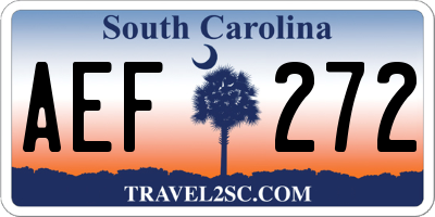 SC license plate AEF272