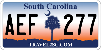 SC license plate AEF277