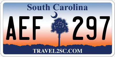 SC license plate AEF297