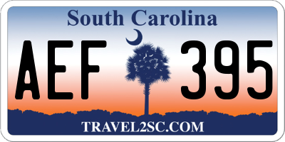 SC license plate AEF395